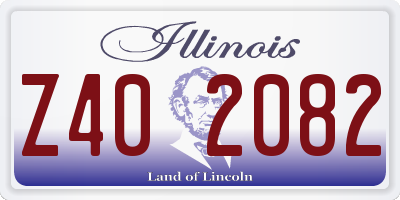 IL license plate Z402082