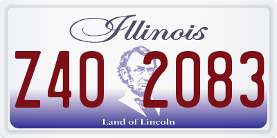 IL license plate Z402083