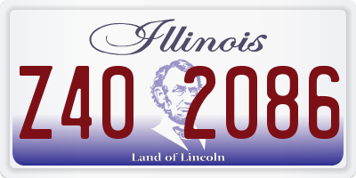 IL license plate Z402086