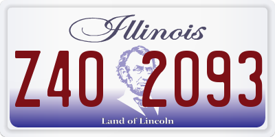 IL license plate Z402093