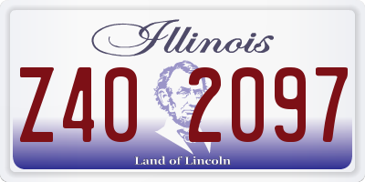 IL license plate Z402097