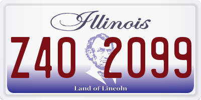 IL license plate Z402099