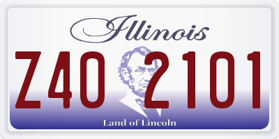 IL license plate Z402101