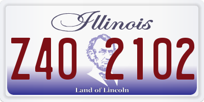 IL license plate Z402102