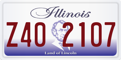 IL license plate Z402107