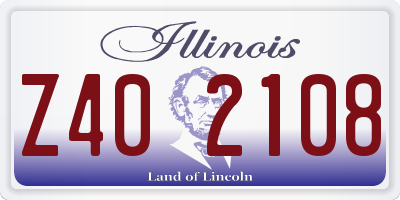 IL license plate Z402108