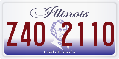 IL license plate Z402110