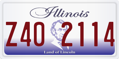 IL license plate Z402114