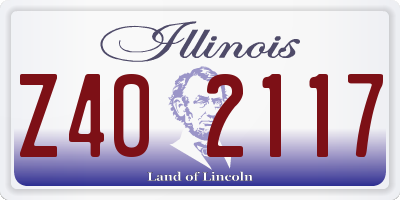 IL license plate Z402117