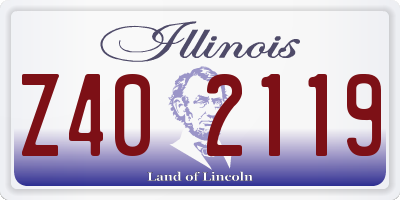 IL license plate Z402119