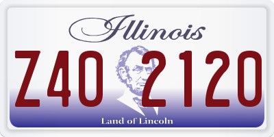 IL license plate Z402120