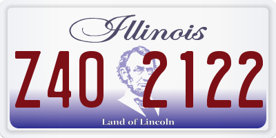 IL license plate Z402122