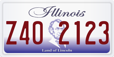 IL license plate Z402123
