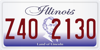 IL license plate Z402130