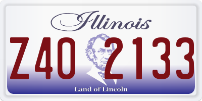 IL license plate Z402133