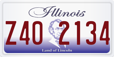 IL license plate Z402134