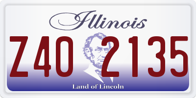 IL license plate Z402135