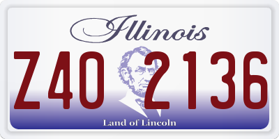 IL license plate Z402136