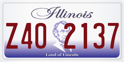 IL license plate Z402137