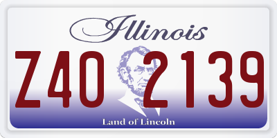 IL license plate Z402139