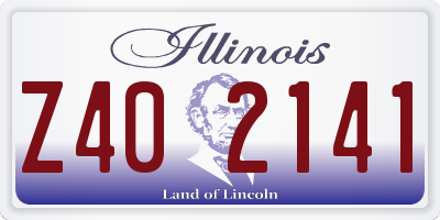 IL license plate Z402141