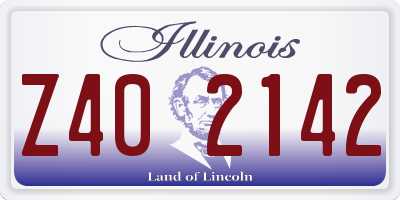 IL license plate Z402142