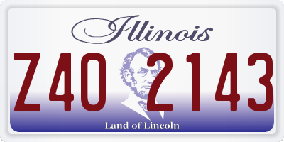 IL license plate Z402143