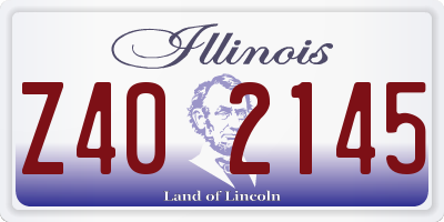 IL license plate Z402145
