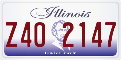 IL license plate Z402147