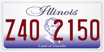 IL license plate Z402150