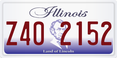 IL license plate Z402152