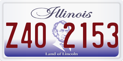 IL license plate Z402153