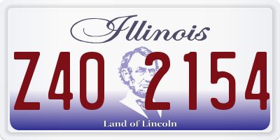 IL license plate Z402154