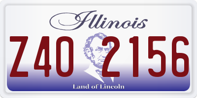IL license plate Z402156