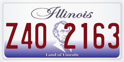 IL license plate Z402163