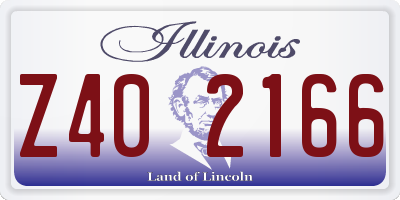 IL license plate Z402166