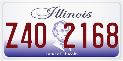IL license plate Z402168
