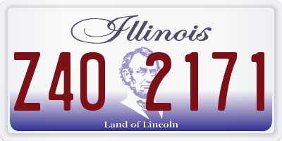 IL license plate Z402171