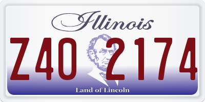 IL license plate Z402174