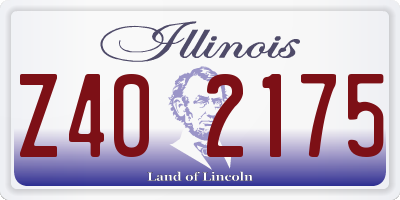 IL license plate Z402175