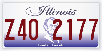 IL license plate Z402177