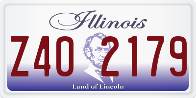 IL license plate Z402179