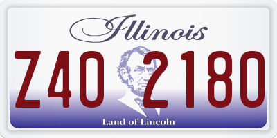 IL license plate Z402180