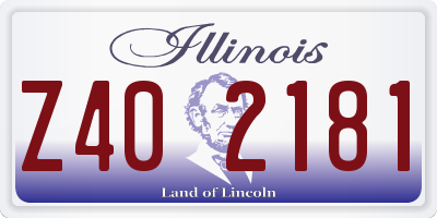 IL license plate Z402181