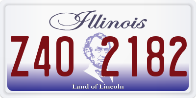 IL license plate Z402182