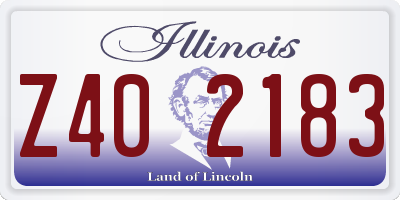 IL license plate Z402183
