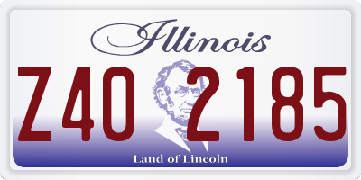 IL license plate Z402185