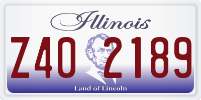 IL license plate Z402189