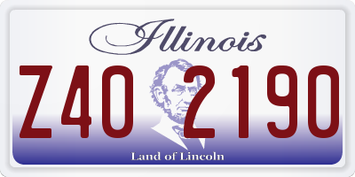 IL license plate Z402190
