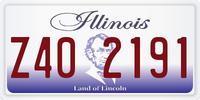 IL license plate Z402191